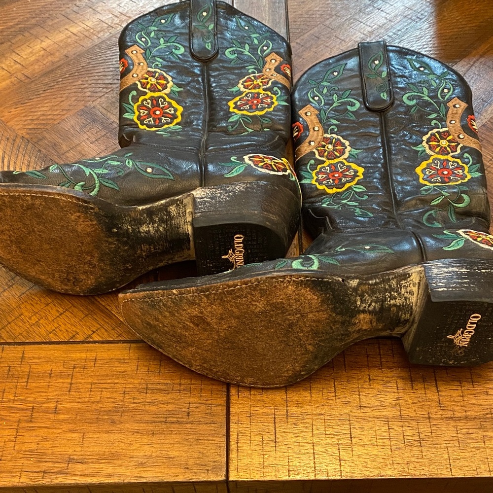 Old Gringo Black and Multicolor Embroidered Heeled Boots - Picture 3 of 5